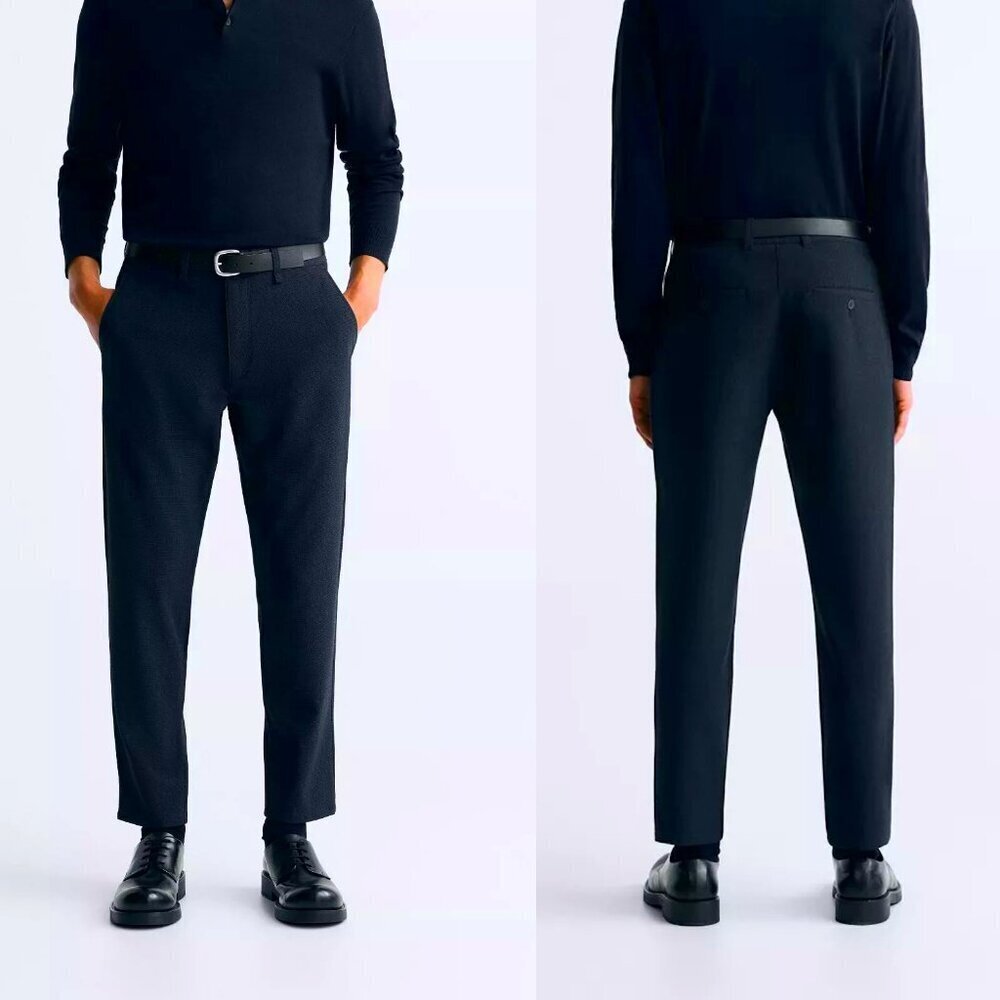 NWT New Zara Stretch Navy Pants Size 31